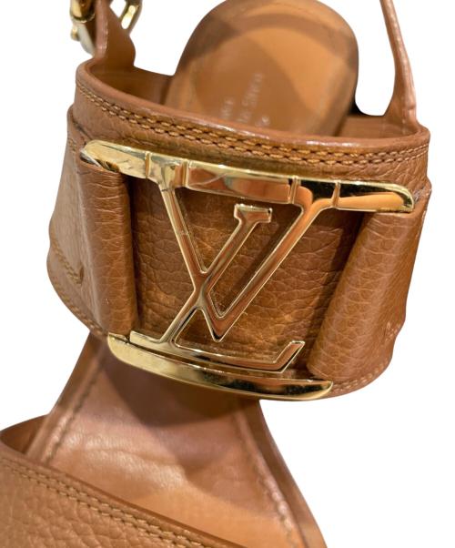 LOUIS VUITTON（ルイ ヴィトン）LOUIS VUITTON (ルイ ヴィトン) ホライズンライン サンダル ブラウン サイズ:35 1/2の古着・服飾アイテム