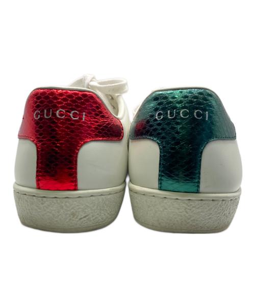 GUCCI（グッチ）GUCCI (グッチ) エンブロイダリー付き ウィメンズ スニーカー ホワイト サイズ:361/2の古着・服飾アイテム