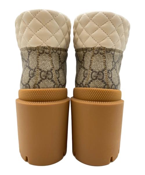 GUCCI（グッチ）GUCCI (グッチ) GG Ankle Boot　GGスプリーム 　659691アンクル ブーツ アイボリー サイズ:35.5の古着・服飾アイテム