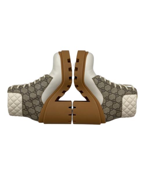 GUCCI（グッチ）GUCCI (グッチ) GG Ankle Boot　GGスプリーム 　659691アンクル ブーツ アイボリー サイズ:35.5の古着・服飾アイテム