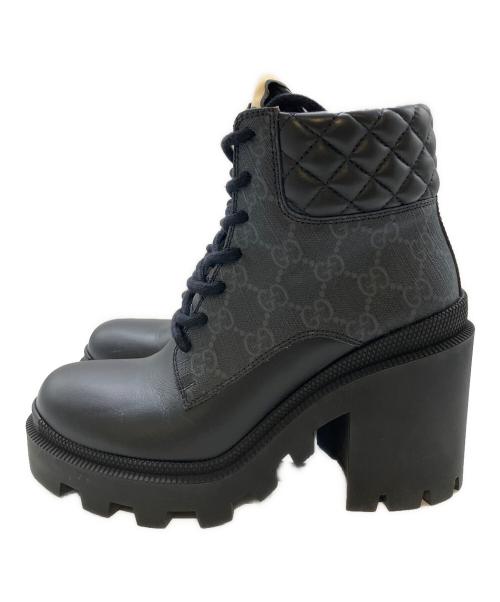 GUCCI（グッチ）GUCCI (グッチ) Gucci GG Ankle Boot/ヒールブーツ/659691 ブラック サイズ:35.5の古着・服飾アイテム