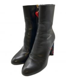 LOUIS VUITTON（ルイ ヴィトン）の古着「LV Silhouette Ankle Boot/サイドジップブーツ」｜ブラック