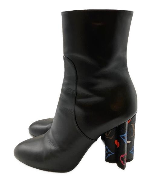 LOUIS VUITTON（ルイ ヴィトン）LOUIS VUITTON (ルイ ヴィトン) LV Silhouette Ankle Boot/サイドジップブーツ ブラック サイズ:37の古着・服飾アイテム