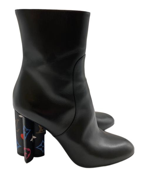 LOUIS VUITTON（ルイ ヴィトン）LOUIS VUITTON (ルイ ヴィトン) LV Silhouette Ankle Boot/サイドジップブーツ ブラック サイズ:37の古着・服飾アイテム