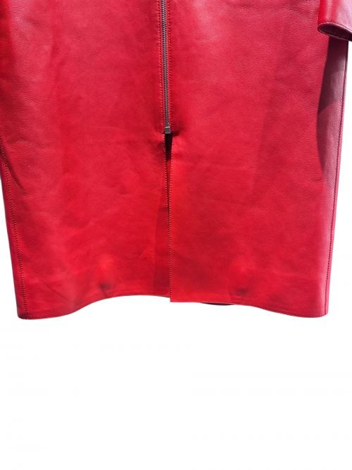 HERMES（エルメス）HERMES (エルメス) レザーコート レッド サイズ:38の古着・服飾アイテム