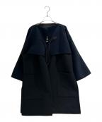 HERMESエルメス）の古着「レザー切替スリットコート 2H0114DB」｜ネイビー