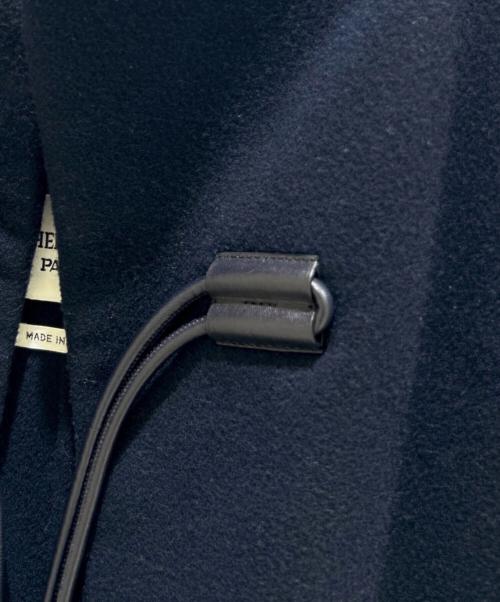 HERMES（エルメス）HERMES (エルメス) レザー切替スリットコート 2H0114DB ネイビー サイズ:34の古着・服飾アイテム