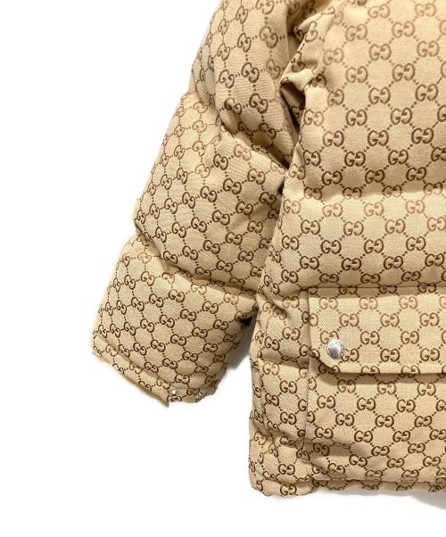 GUCCI（グッチ）GUCCI (グッチ) THE NORTH FACE (ザ ノース フェイス) GG Padded Short Jacket/GGダウンジャケット ベージュ サイズ:XXSの古着・服飾アイテム