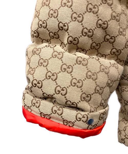 GUCCI（グッチ）GUCCI (グッチ) THE NORTH FACE (ザ ノース フェイス) GG Padded Short Jacket/GGダウンジャケット ベージュ サイズ:XXSの古着・服飾アイテム