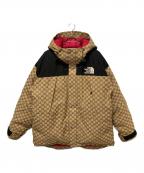 GUCCI×THE NORTH FACEグッチ×ザ ノース フェイス）の古着「2021AW GG CANVAS Down Jacket/GGダウンジャケット」｜ベージュ