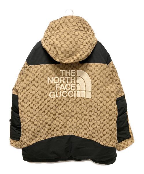 GUCCI（グッチ）GUCCI (グッチ) THE NORTH FACE (ザ ノース フェイス) 2021AW GG CANVAS Down Jacket/GGダウンジャケット ベージュ サイズ:XXXLの古着・服飾アイテム