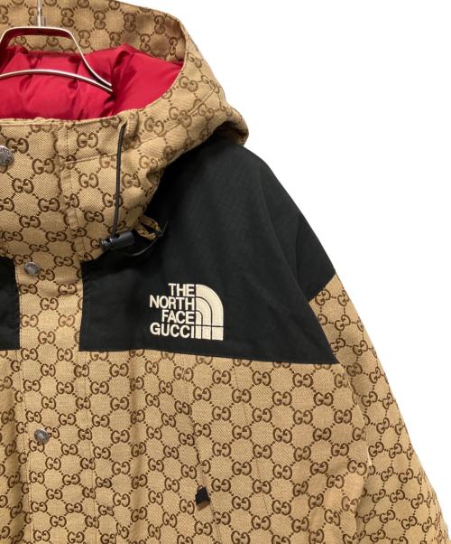 GUCCI（グッチ）GUCCI (グッチ) THE NORTH FACE (ザ ノース フェイス) 2021AW GG CANVAS Down Jacket/GGダウンジャケット ベージュ サイズ:XXXLの古着・服飾アイテム