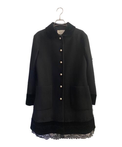 GUCCI（グッチ）GUCCI (グッチ) リボン付きロングコート ブラック サイズ:40の古着・服飾アイテム