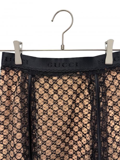 GUCCI（グッチ）GUCCI (グッチ) GGレース ビスチェ＆スカート セットアップ ピンク サイズ:XSの古着・服飾アイテム