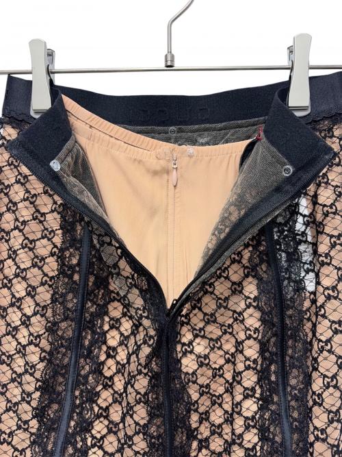 GUCCI（グッチ）GUCCI (グッチ) GGレース ビスチェ＆スカート セットアップ ピンク サイズ:XSの古着・服飾アイテム