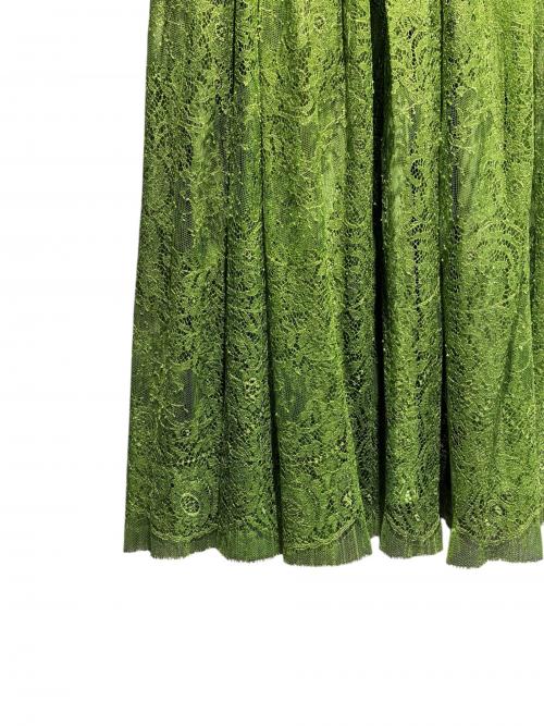 GUCCI（グッチ）GUCCI (グッチ) THE NORTH FACE (ザ ノース フェイス) レーススカート/ロングスカート/	683879レイヤースカート/ グリーン サイズ:36の古着・服飾アイテム