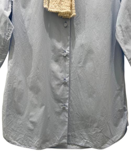GUCCI（グッチ）GUCCI (グッチ) リボン付きシャツ/長袖シャツ スカイブルー サイズ:36の古着・服飾アイテム