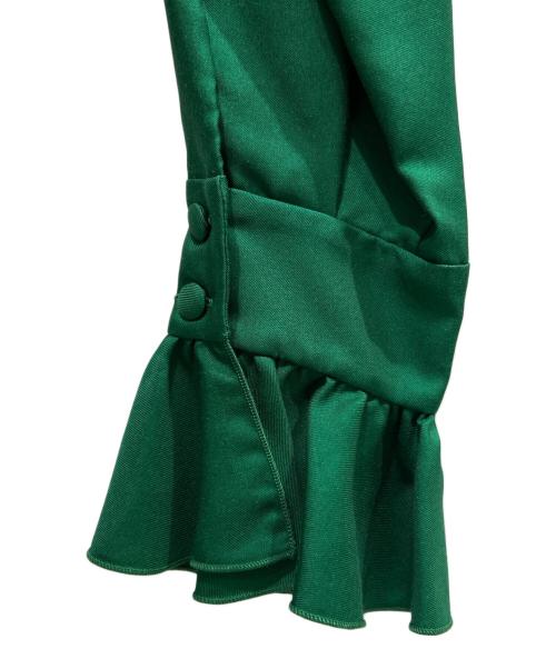 GUCCI（グッチ）GUCCI (グッチ) ベルト付きフリルワンピース グリーン サイズ:40の古着・服飾アイテム