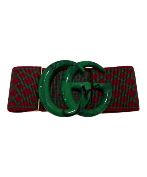 GUCCI（グッチ）GUCCI (グッチ) ベルト付きフリルワンピース グリーン サイズ:40の古着・服飾アイテム