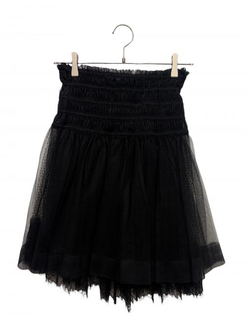 Christian Dior（クリスチャン ディオール）Christian Dior (クリスチャン ディオール) テクニカルチュールレイヤードスカート ブラック サイズ:34の古着・服飾アイテム