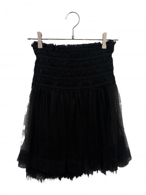Christian Dior（クリスチャン ディオール）Christian Dior (クリスチャン ディオール) テクニカルチュールレイヤードスカート ブラック サイズ:34の古着・服飾アイテム