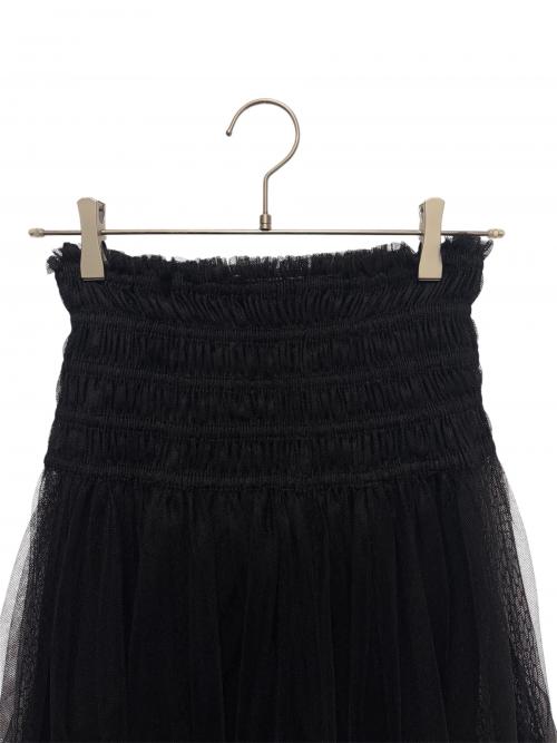 Christian Dior（クリスチャン ディオール）Christian Dior (クリスチャン ディオール) テクニカルチュールレイヤードスカート ブラック サイズ:34の古着・服飾アイテム