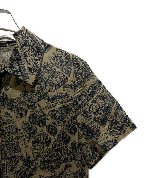 Christian Dior（クリスチャン ディオール）Christian Dior (クリスチャン ディオール) Brand de Paris Print Short Sleeve Dress/ブランド ドゥ パリ柄 半袖ワンピース/351R81A3294 オリーブ サイズ:34の古着・服飾アイテム