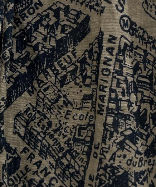 Christian Dior（クリスチャン ディオール）Christian Dior (クリスチャン ディオール) Brand de Paris Print Short Sleeve Dress/ブランド ドゥ パリ柄 半袖ワンピース/351R81A3294 オリーブ サイズ:34の古着・服飾アイテム