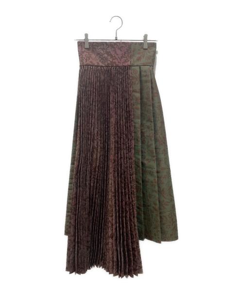 Christian Dior（クリスチャン ディオール）Christian Dior (クリスチャン ディオール) プリーツスカート グリーン サイズ:38の古着・服飾アイテム