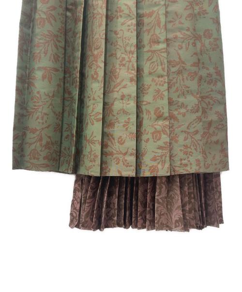 Christian Dior（クリスチャン ディオール）Christian Dior (クリスチャン ディオール) プリーツスカート グリーン サイズ:38の古着・服飾アイテム