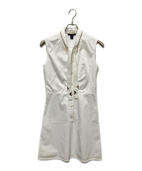 LOUIS VUITTON（ルイ ヴィトン）LOUIS VUITTON (ルイ ヴィトン) ノースリーブワンピース ホワイト サイズ:34の古着・服飾アイテム