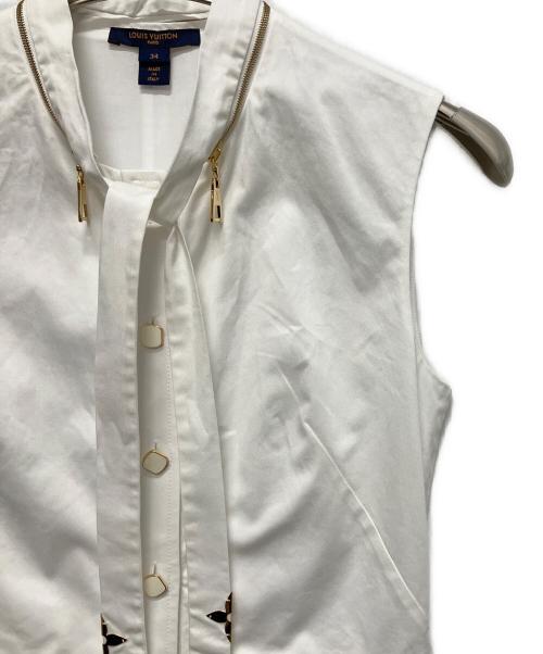 LOUIS VUITTON（ルイ ヴィトン）LOUIS VUITTON (ルイ ヴィトン) ノースリーブワンピース ホワイト サイズ:34の古着・服飾アイテム