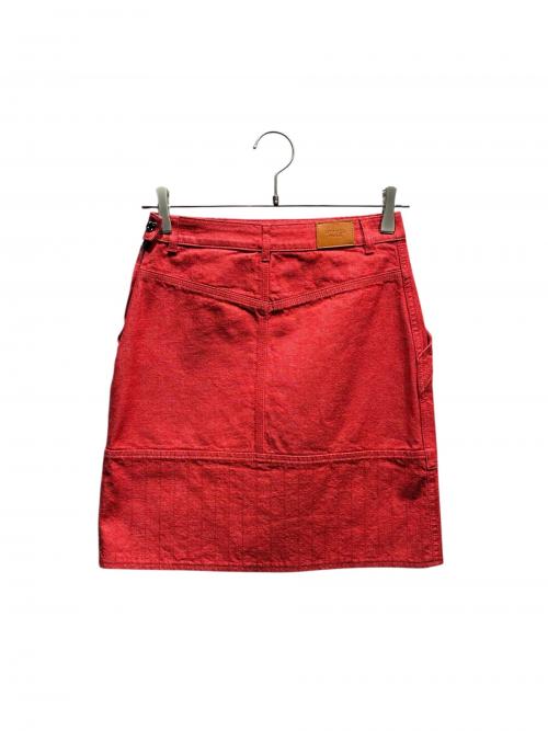 HERMES（エルメス）HERMES (エルメス) カラーデニムスカート レッド サイズ:34の古着・服飾アイテム