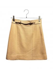 HERMES（エルメス）の古着「レザースカート」｜ベージュ