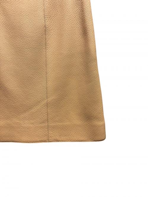 HERMES（エルメス）HERMES (エルメス) レザースカート ベージュ サイズ:34の古着・服飾アイテム