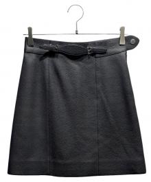 HERMES（エルメス）の古着「レザースカート」｜ブラック