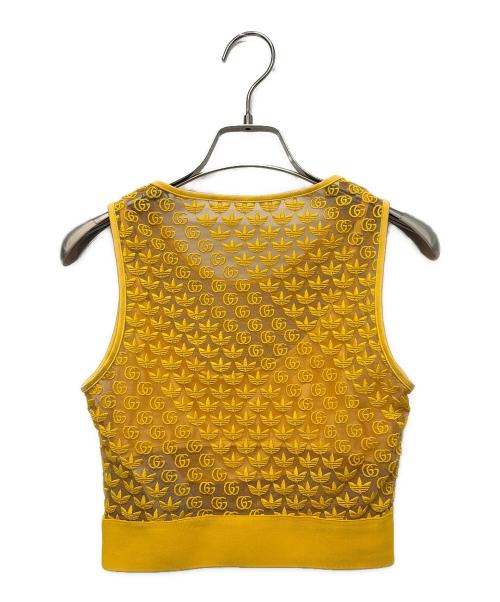 GUCCI（グッチ）GUCCI (グッチ) adidas (アディダス) adidas x Gucci Women's GG Tulle Top イエロー サイズ:XSの古着・服飾アイテム