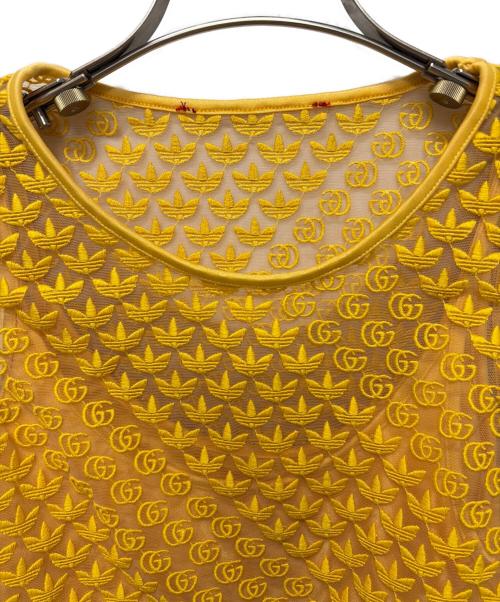 GUCCI（グッチ）GUCCI (グッチ) adidas (アディダス) adidas x Gucci Women's GG Tulle Top イエロー サイズ:XSの古着・服飾アイテム