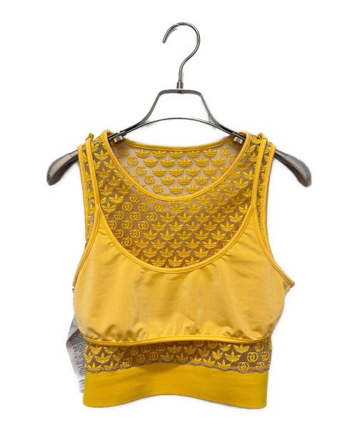 GUCCI（グッチ）GUCCI (グッチ) adidas (アディダス) adidas x Gucci Women's GG Tulle Top イエロー サイズ:XSの古着・服飾アイテム