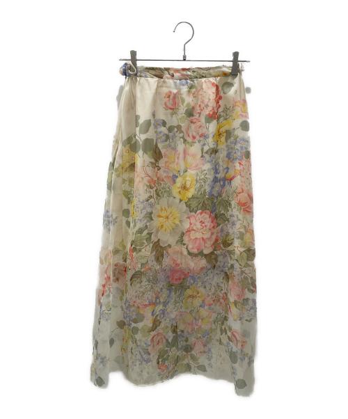 GUCCI（グッチ）GUCCI (グッチ) 花柄シアースカート ベージュ サイズ:38の古着・服飾アイテム