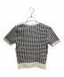 Christian Dior (クリスチャン ディオール) 千鳥柄ショートスリーブニット ホワイト×ブラック サイズ:F 34：80000円