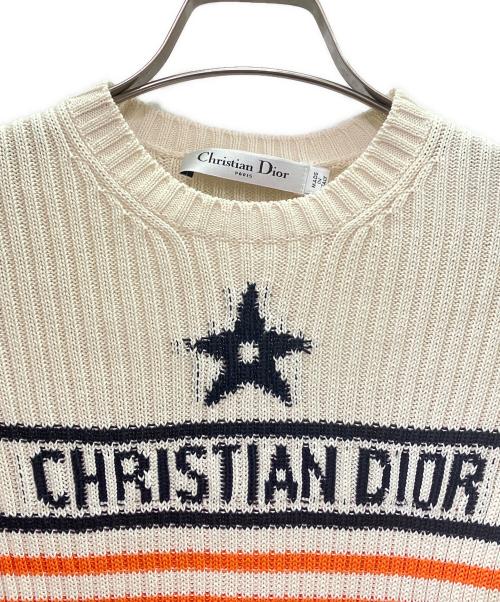 Christian Dior（クリスチャン ディオール）Christian Dior (クリスチャン ディオール) 半袖ロゴニット オレンジ サイズ:34の古着・服飾アイテム