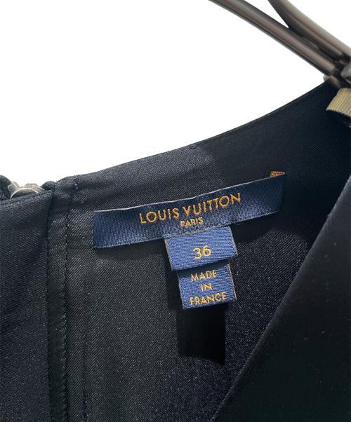 LOUIS VUITTON（ルイ ヴィトン）LOUIS VUITTON (ルイ ヴィトン) ノースリーブバックジップワンピース ブラック サイズ:36の古着・服飾アイテム
