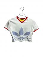 GUCCI×adidasグッチ×アディダス）の古着「クロップドTシャツ」｜ホワイト