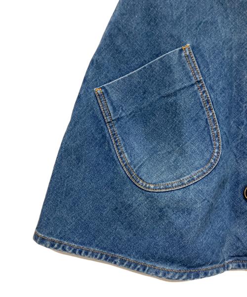 GUCCI（グッチ）GUCCI (グッチ) GGボタン フレアデニムスカート インディゴ サイズ:36の古着・服飾アイテム