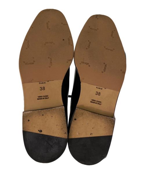 Maison Margiela（メゾンマルジェラ）Maison Margiela (メゾンマルジェラ) プレーントゥシューズ ブラック サイズ:38の古着・服飾アイテム