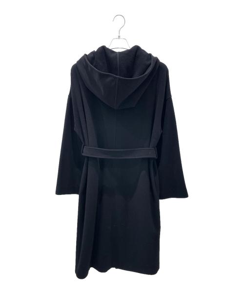 CELINE（セリーヌ）CELINE (セリーヌ) ベルト付フーテッドカシミヤコート ブラック サイズ:34の古着・服飾アイテム