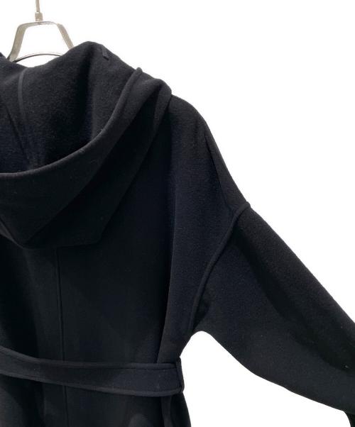 CELINE（セリーヌ）CELINE (セリーヌ) ベルト付フーテッドカシミヤコート ブラック サイズ:34の古着・服飾アイテム