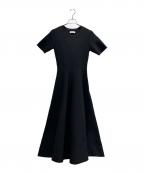 MADISON BLUEマディソンブルー）の古着「Flared Long Knit Dress/フレアロングニットドレス/MB204-8001」｜ブラック