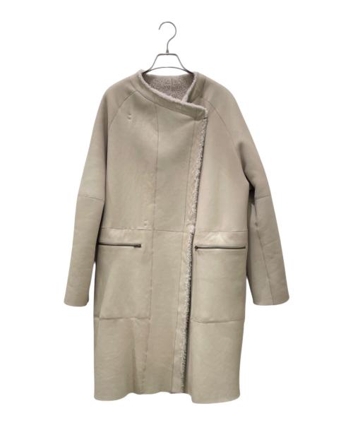 32PARADIS（トラントドゥ パラディ）32PARADIS (トラントドゥ パラディ) リバーシブルムートンコート アイボリー サイズ:Sの古着・服飾アイテム